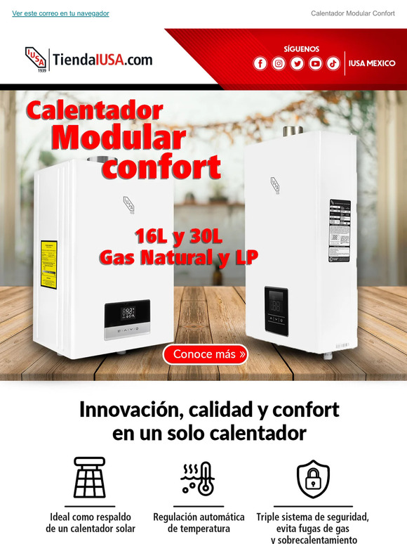 Tienda IUSA MX Conoce Nuestro Calentador Modular Milled