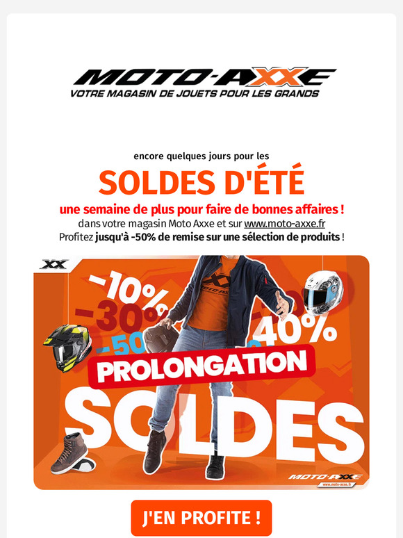 moto axxe Prolongation Jusqu à 50 de remise pour les Soldes d été