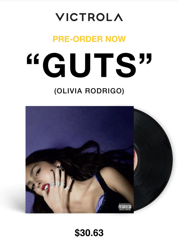 Victrola Pre Order Olivia Rodrigos Guts While You Can Milled