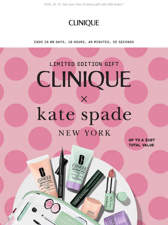 Clinique FINAL HOURS Clinique X Kate Spade New York Gift Milled