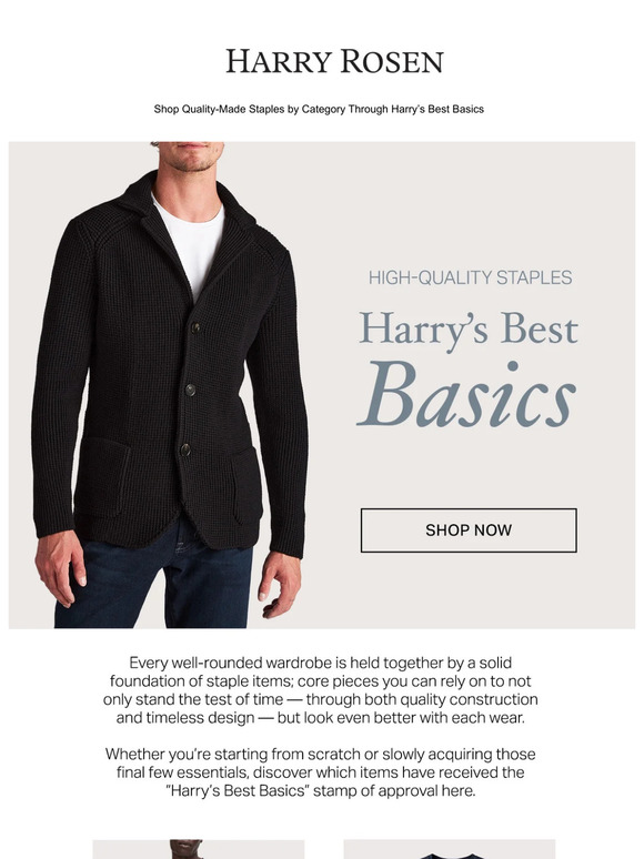 Harry Rosen Let S Get Back To Basics Milled