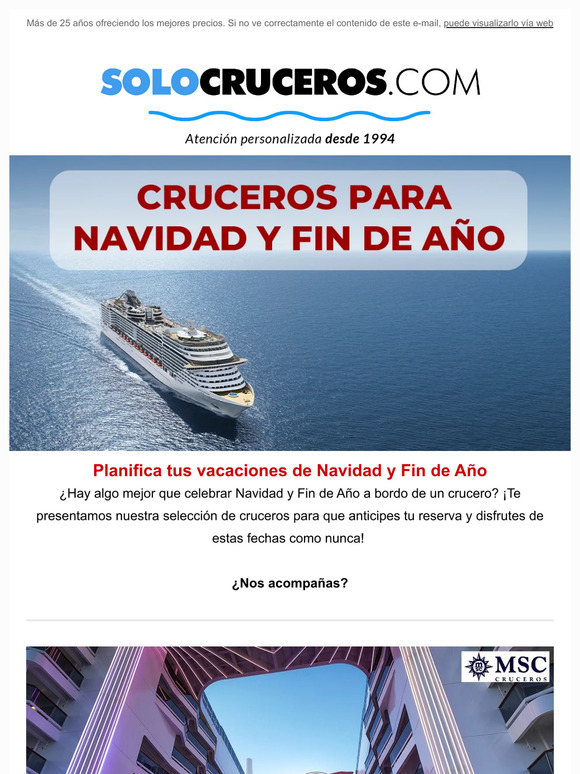 Solo Cruceros Cruceros Navidad Y Fin De A O Milled