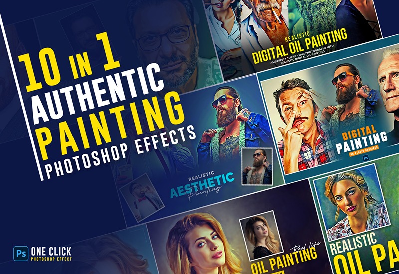 Artixty 10 In 1 Authentic Painting Photoshop Actions Bundle Is Here