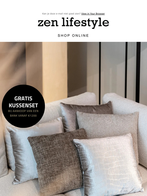 Zen Lifestyle Nl Gratis Kussenset Bij Aankoop Van Jouw Perfecte Bank