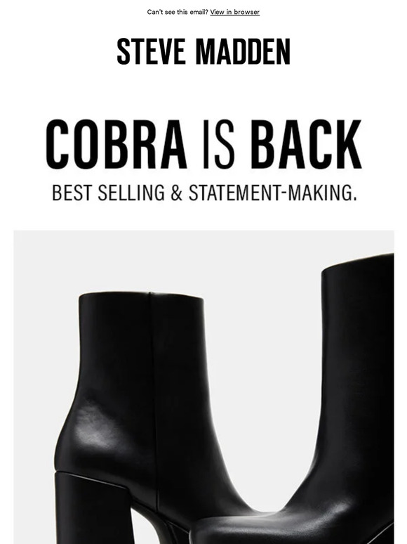 Steve Madden Cobra Is Back In Stock Milled