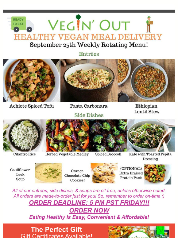 Vegin Out Your Vegan Menu For September Th Milled