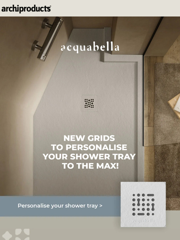 Archiproducts It New Acquabella Grids To Personalise Your Shower Tray