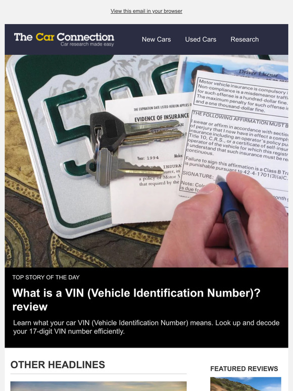 The Car Connection What Is A Vin Vehicle Identification Number