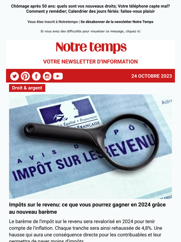 Notretemps Imp Ts Sur Le Revenu Pourquoi Vous Paierez S Rement Moins