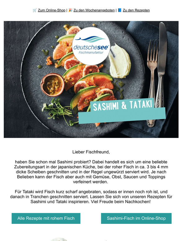 Deutsche See Fischmanufaktur Sashimi Und Tataki So Geht S Richtig