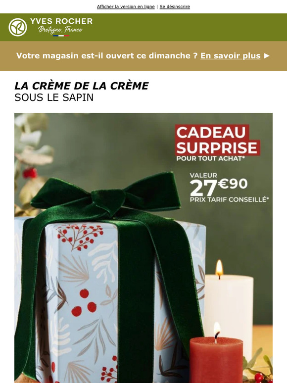 Yves Rocher FR Votre cadeau est arrivé Milled