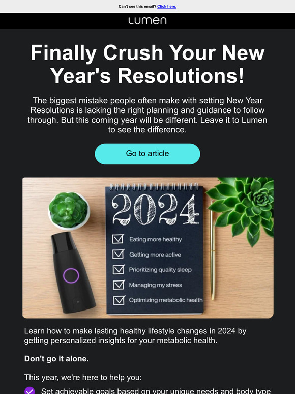 Lumen Reach Your New Year Resolutions With Lumen Milled