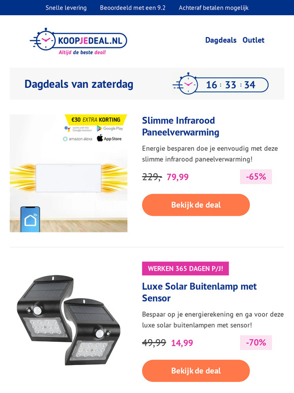 Koopjedeal Nl Weekend Actie Begonnen Slimme Infrarood