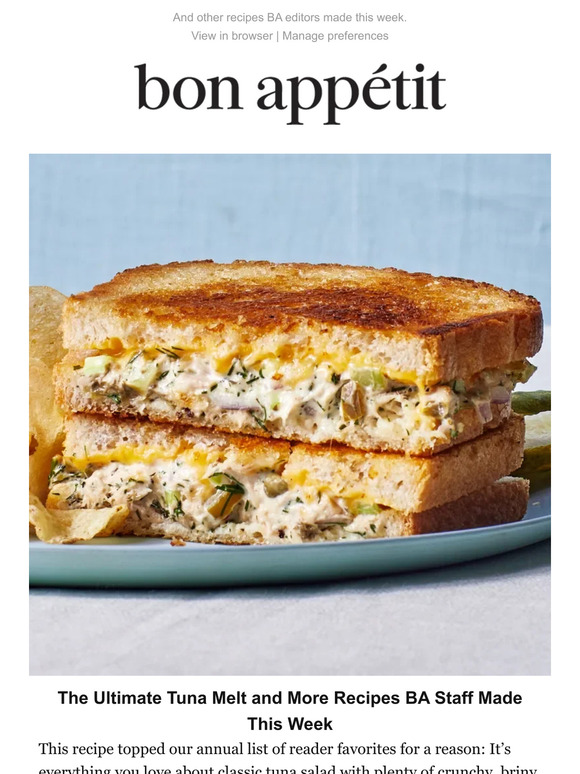 Bon App Tit The Ultimate Tuna Melt Milled