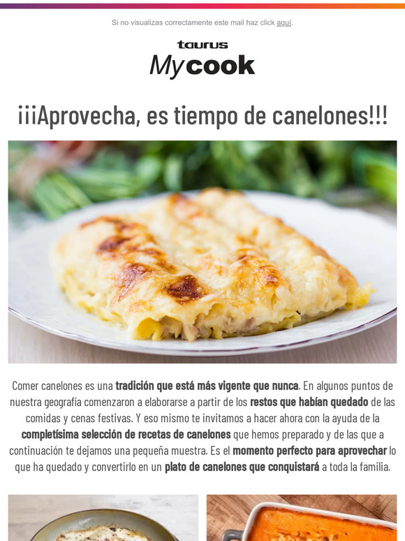 Mycook ES Descubre Las Mejores Recetas De Canelones Para Navidad Milled