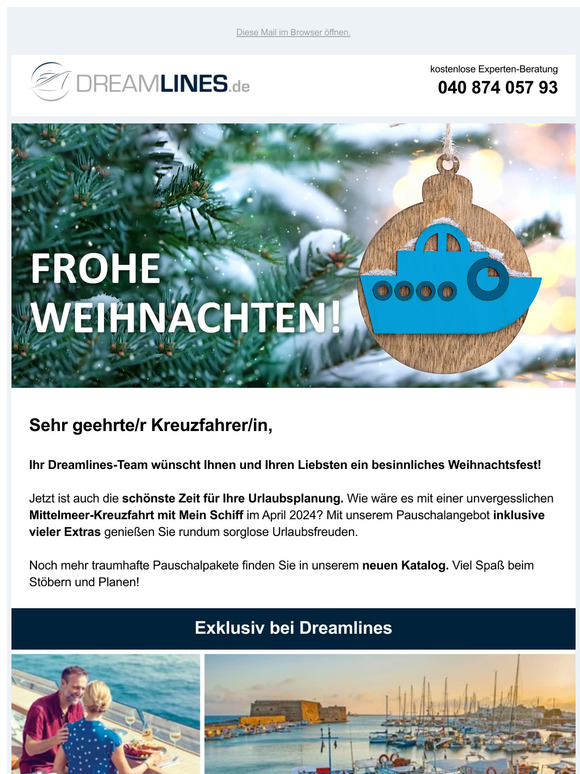 Dreamlines de Kreuzfahrten suchen und buchen Dreamlines wünscht