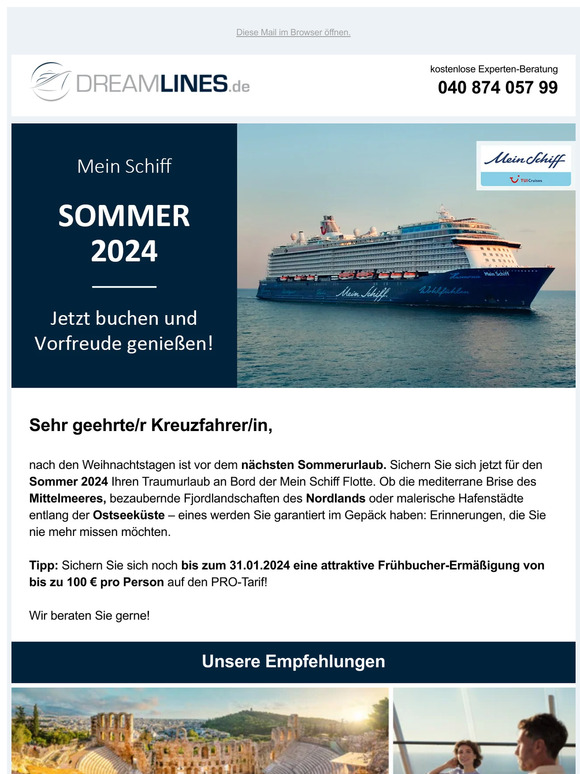 Dreamlines De Kreuzfahrten Suchen Und Buchen Mein Schiff Jetzt