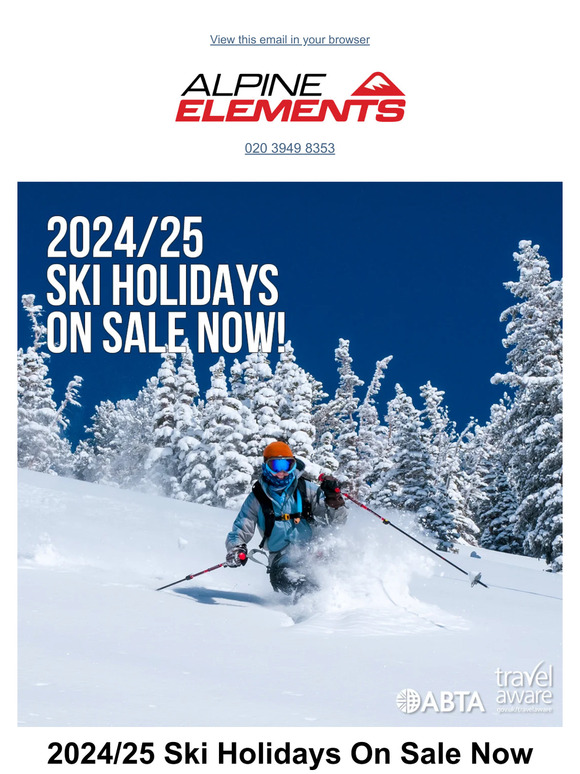 Alpine Elements On Sale Now 2024 25 Ski Holidays Summer 2024 Milled