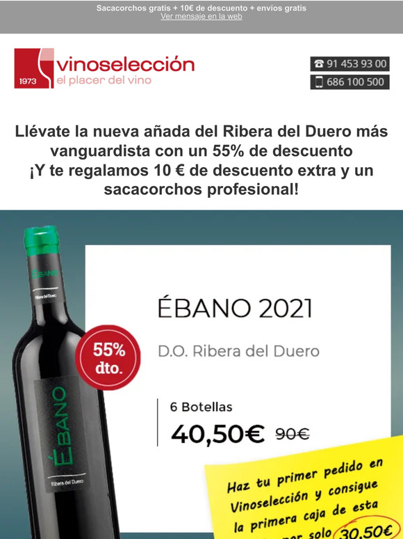 Vinoseleccion Dto Nueva Cosecha De Un Ribera Imprescindible