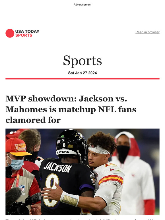 USA TODAY MVP Showdown Jackson Vs Mahomes Is Matchup NFL Fans