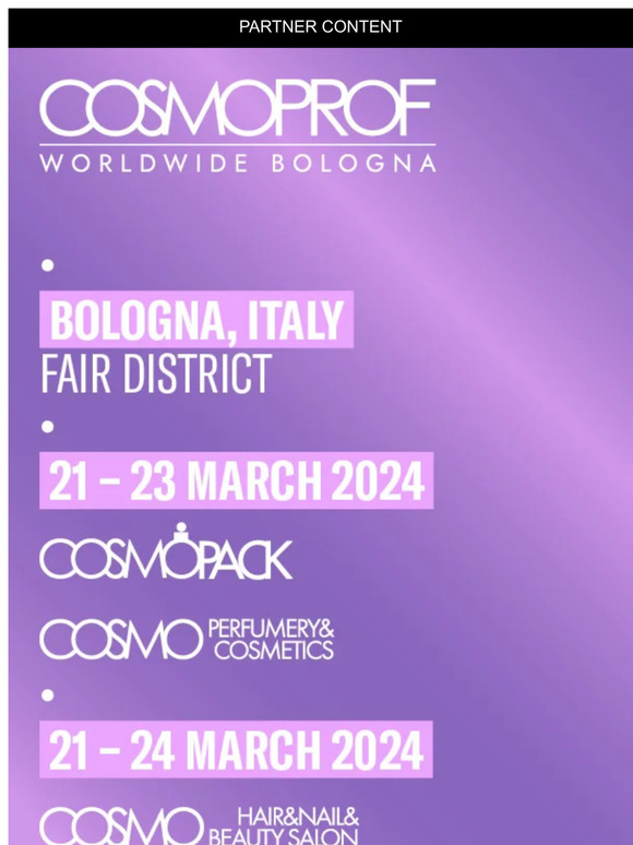 Women S Wear Daily Dont Miss Cosmoprof Worldwide Bologna 2024 Milled