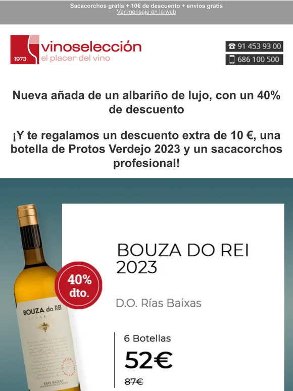 Vinoseleccion Solo Hoy Dto Bouza Do Rei Nueva A Ada De Un