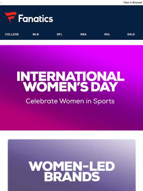 Football Fanatics Celebrate International Women S Day Milled