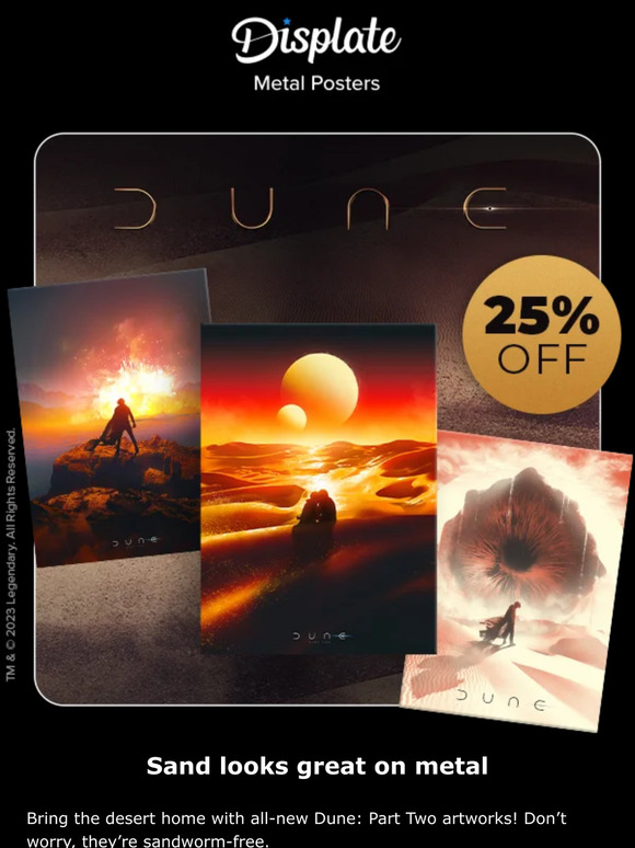 Displate Dk Collector Get Dune Part Two Posters Off Milled