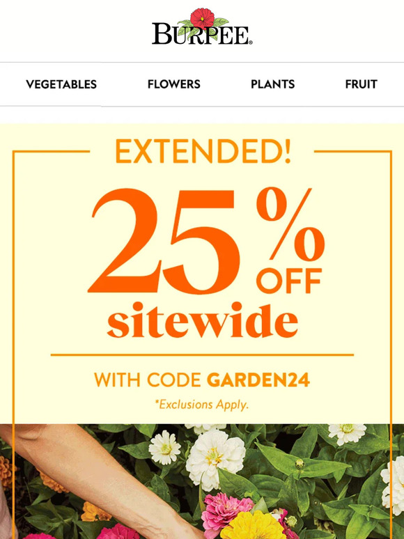 Burpee Gardening Final Hours For Sitewide Savings Milled