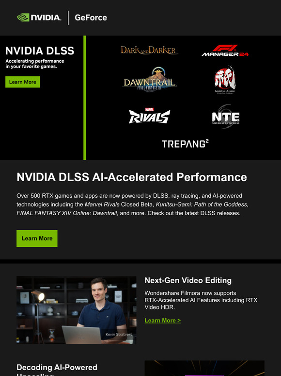 Nvidia New Dlss Games Wondershare Filmora Adds Rtx Accelerated Ai