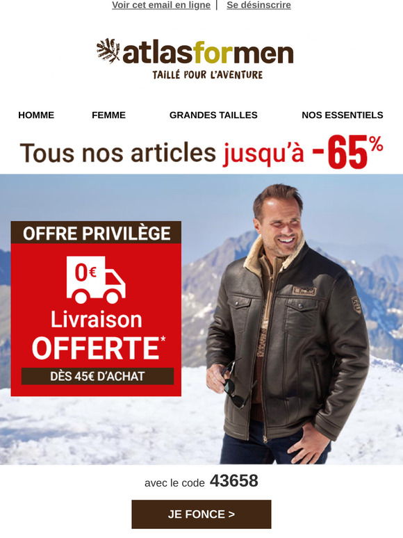 Atlas For Men Offre Privilège La Livraison est Offerte Milled