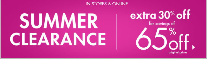 Summer Clearance - Extra 30% off for savings of 65%