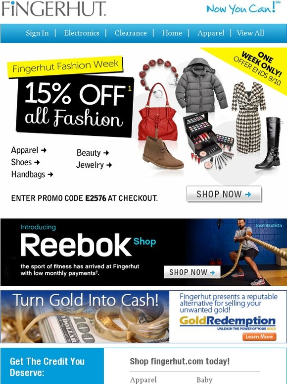 Fingerhut Fingerhut SAVE 15 During FASHION WEEK Shop Now! Milled
