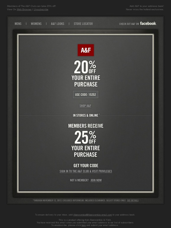 abercrombie coupon codes