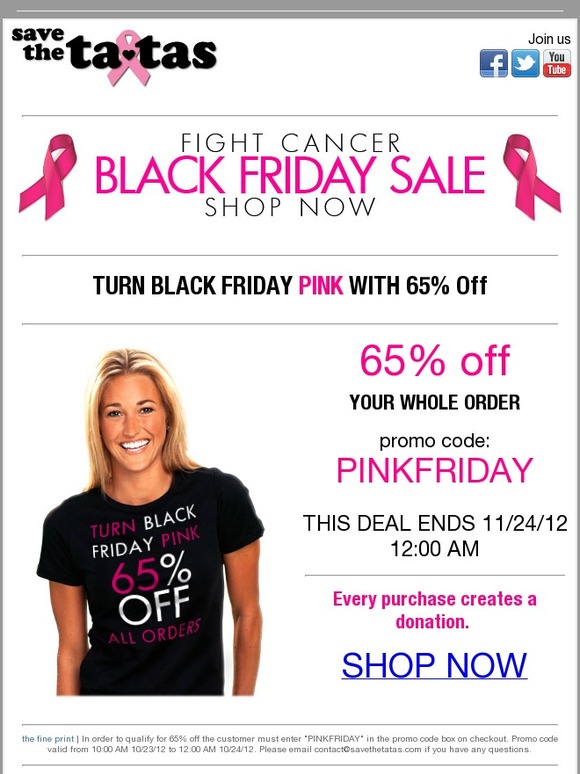 Turn Black Friday Pink - 65% off
