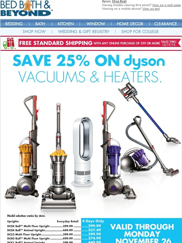 dyson ball vacuum bed bath beyond