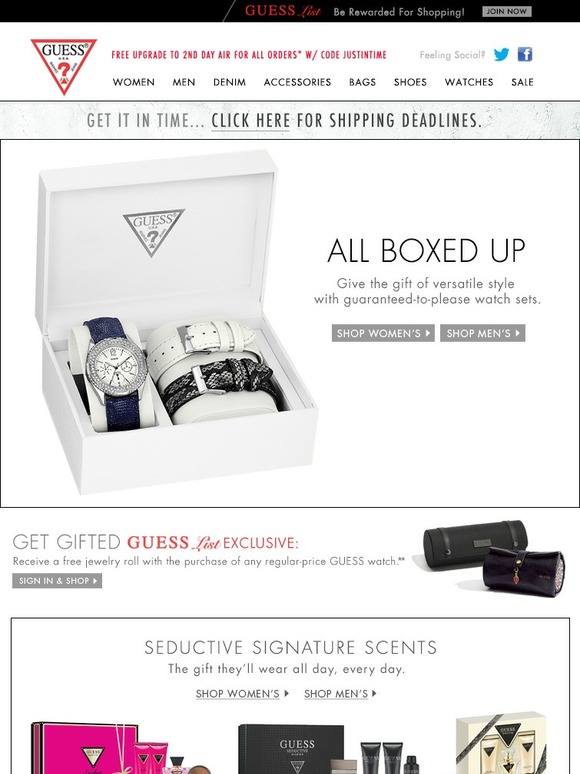 guess watch gift set