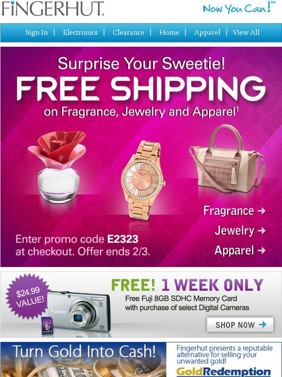 Fingerhut Fingerhut FREE Shipping on Jewelry, Fragrance + Apparel