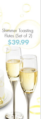 Shimmer Toasting Flutes (Set of 2)  $39.99