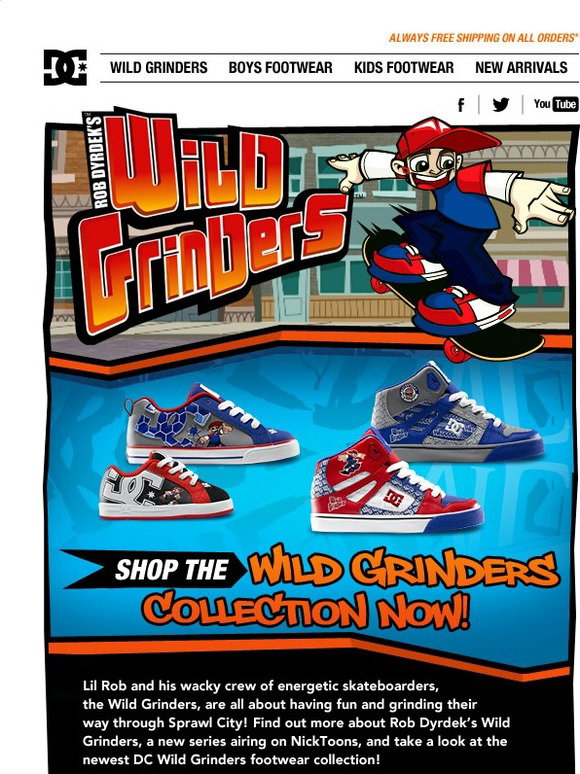Chaussures DC Shoes Wild Grinders Rob Dyrdek - Vintage, Taille US 12.5, Rare, Occasion
