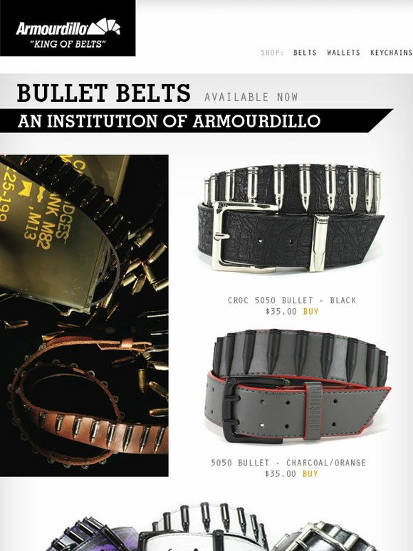 Armourdillo: No Ammo? Armourdillo Bullet Belt’s AVAILABLE NOW | Milled