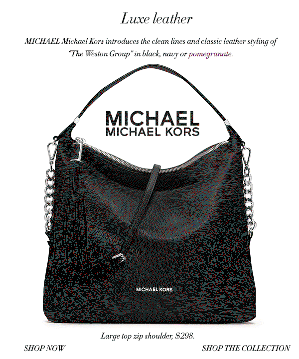 Dillards Modern classic new MICHAEL Michael Kors bags Milled