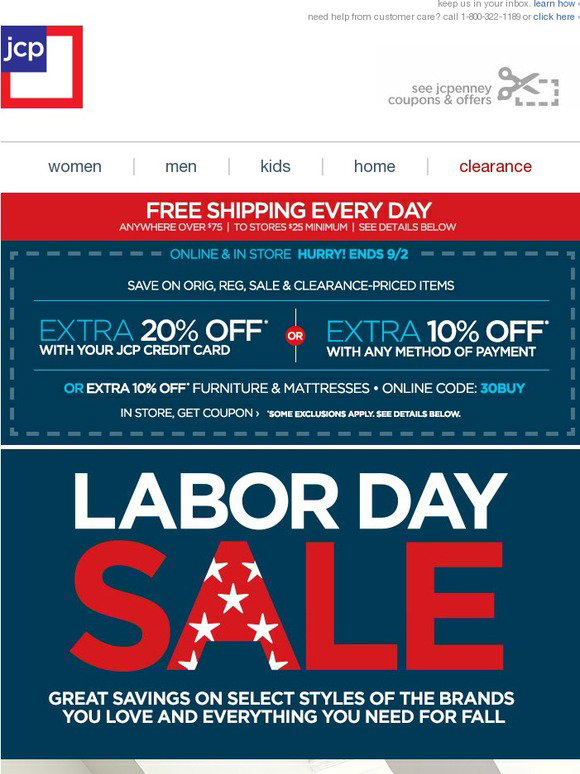 Jc Penney 40 50 Off Furniture Mattresses Labor Day Sale Extra 10 20 Off Milled