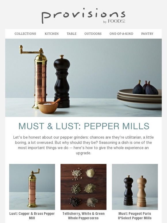 Opensky Season in style Copper & Brass Pepper Mill, Peugeot Pepper