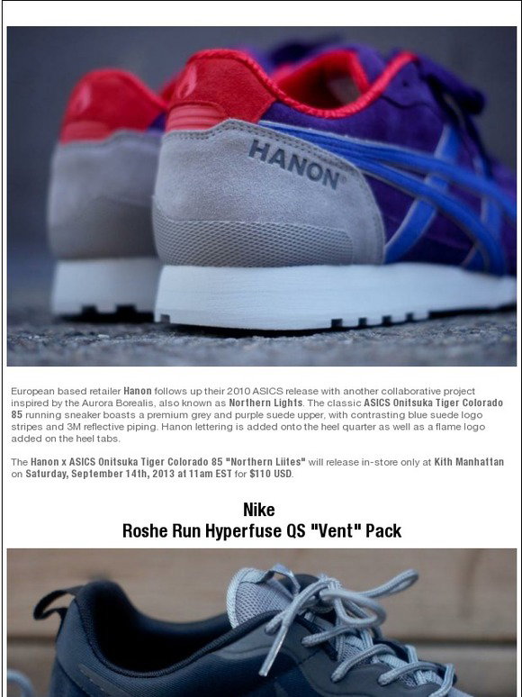 Kith: New Arrivals: Hanon x ASICS Onitsuka Tiger, Nike, PUMA, Vans ...