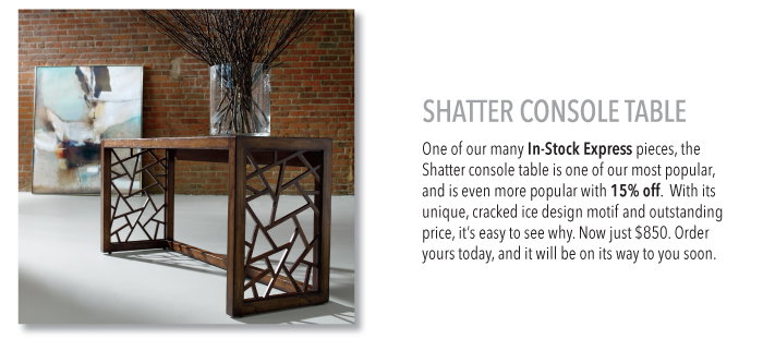 shatter console table