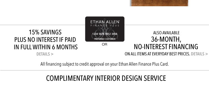 36-month financing on all items at everyday best prices