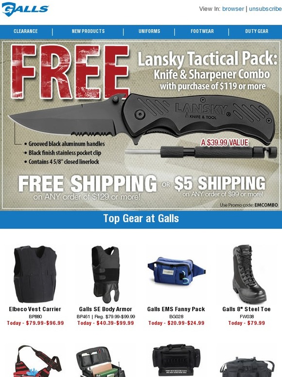 Galls 40 Free Gift Today Galls! Milled