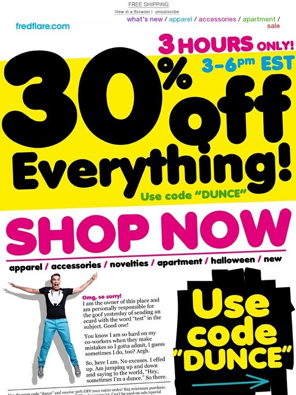 30% OFF EVERYTHING... omg so sorry