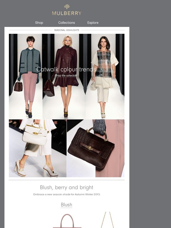 Mulberry Catwalk colours to covet… Milled